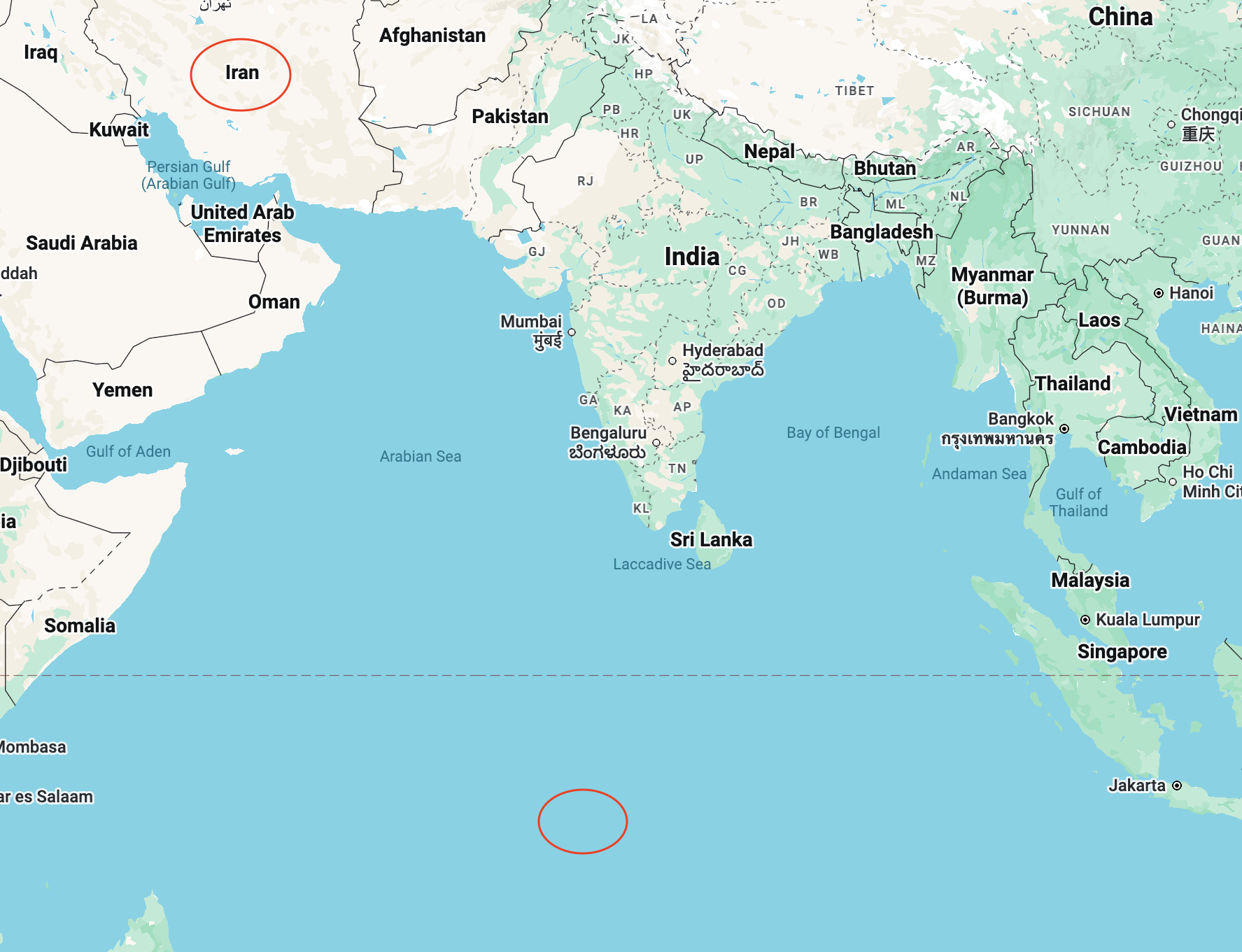 Iran fires ballistic missiles at US-UK base in Indian Ocean